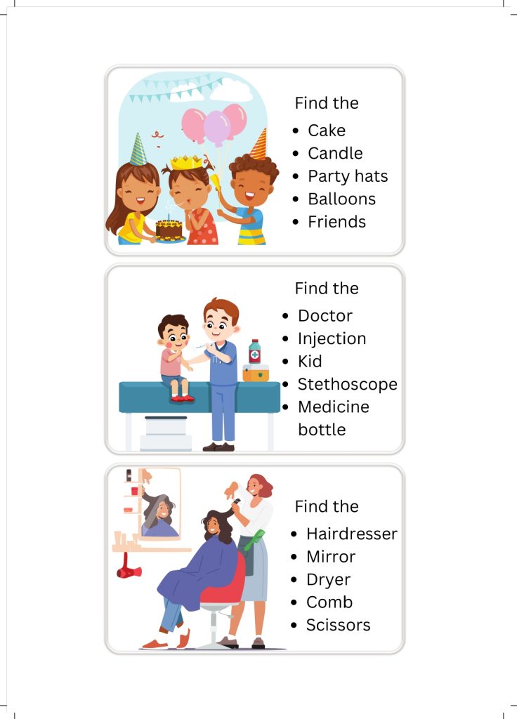 Concentration Building Task Cards