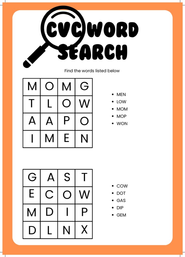 Preschool learning activities