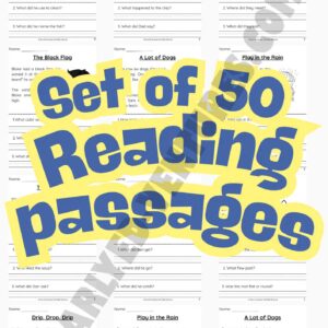 Boost Early Reading Skills with These 50 Printable Reading Passages for Kids (Digital Download)