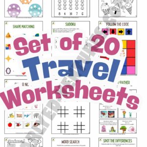 TRAVEL WORKSHEETS (Digital Download Only)